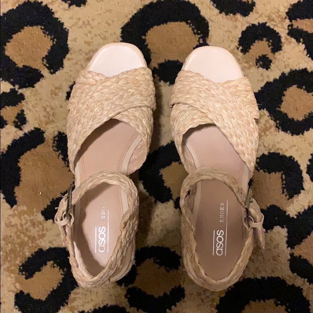 ASOS wicker platform sandals - Picture 3 of 3